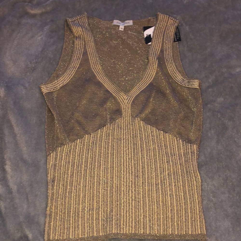 Zac Posen metallic party tank